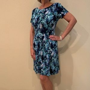 Roz & Ali blue and mint floral dress